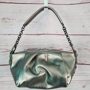 NWOT Vera Wang Silver Metallic Cocktail Vegan Purse Handbag